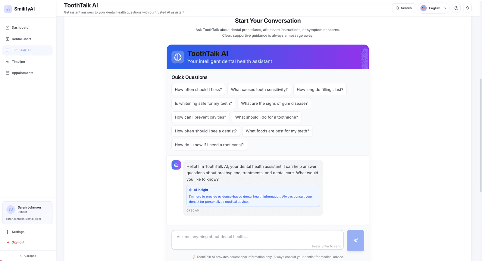 AI-Powered Dental Health Platform, product screenshot